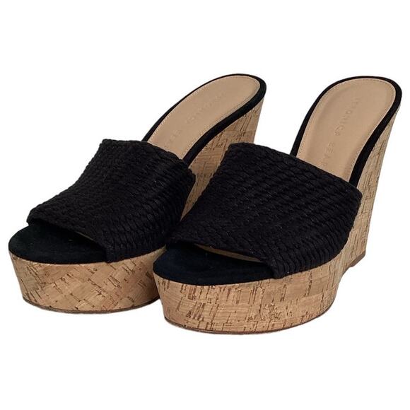Black Wedge Sandals - Picture 4 of 10